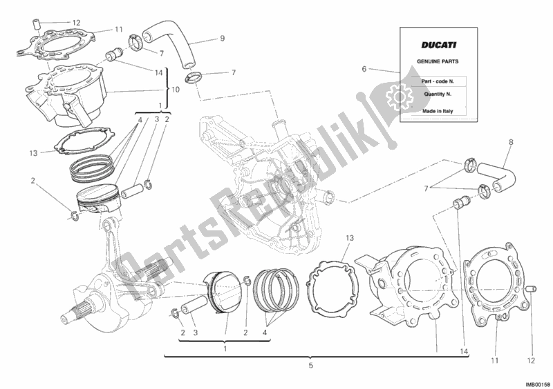 Alle onderdelen voor de Cilinder - Zuiger van de Ducati Superbike 1198 SP USA 2011